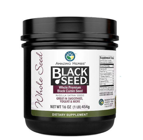 AMAZING HERBS Black Seed Whole Herb 16 OZ