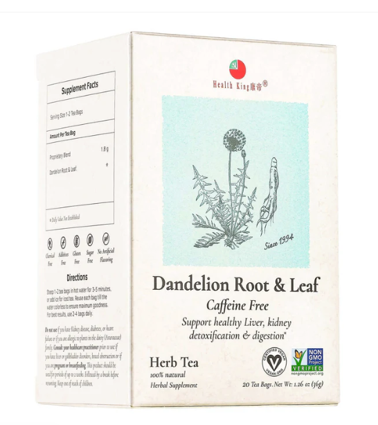 HEALTH KING Dandelion Root &amp; Leaf Herb Tea 20 BAG