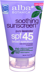 Org Lavender SPF45 Sunscreen 4 OZ