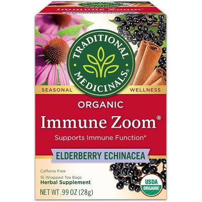 TRADITIONAL MEDICINALS Immune Zoom Elderberry Echinacea 16 BAGS