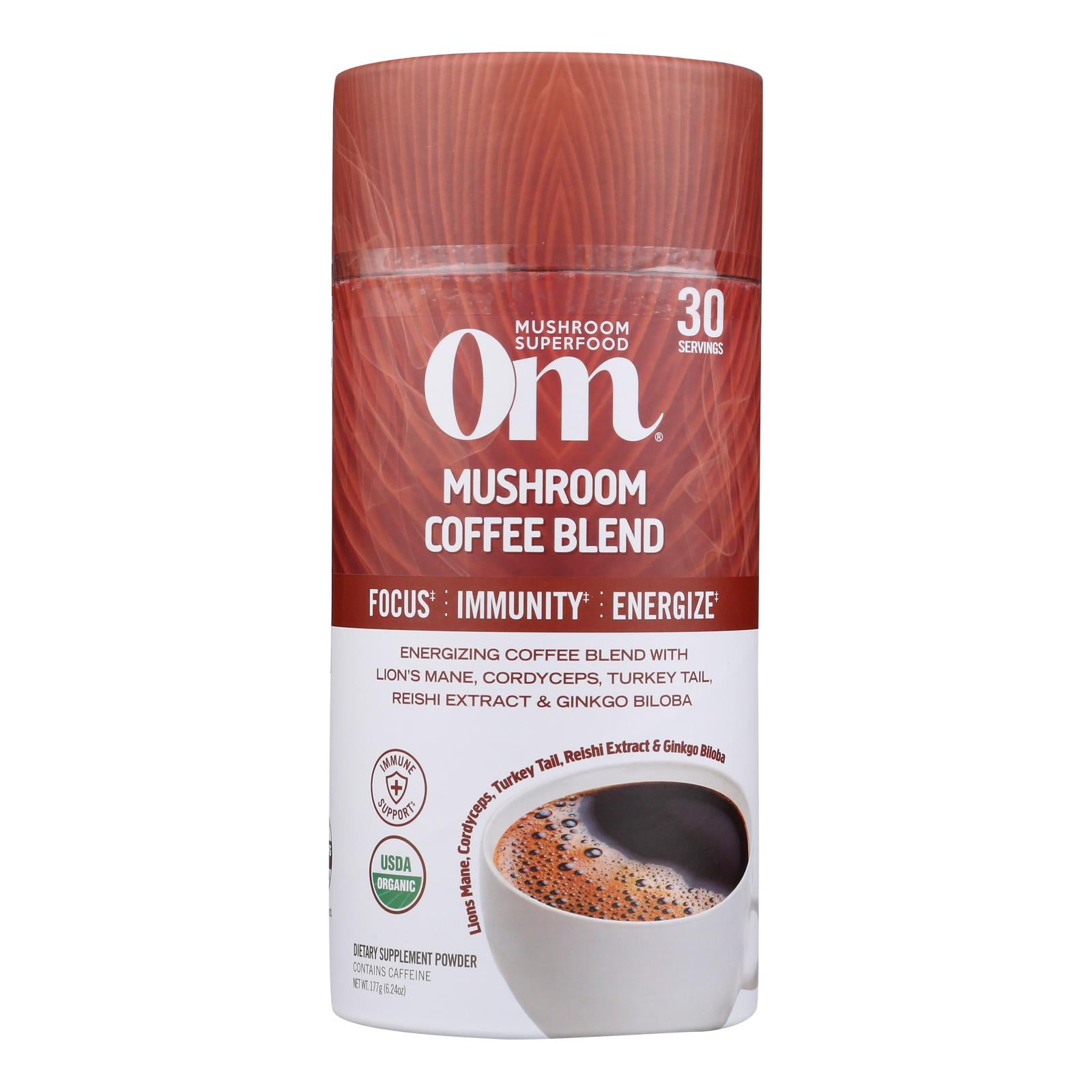 Om - Mushroom Coffee Blend - 1 Each -6.24 Oz