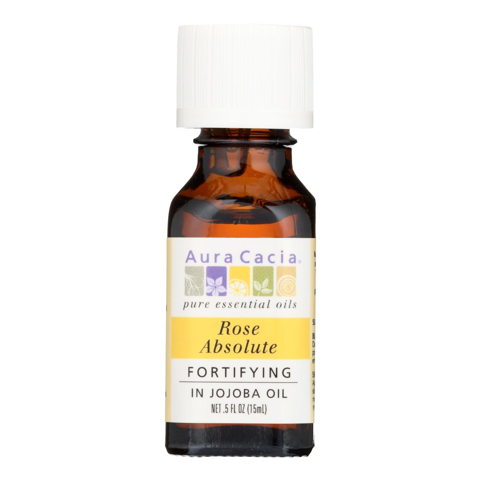 Aura Cacia - Rose Absolute In Jojoba Oil - 0.5 Fl Oz