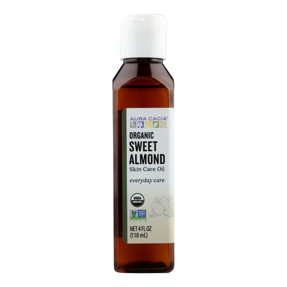 Aura Cacia - Organic Aromatherapy Sweet Almond Oil - 4 Fl Oz