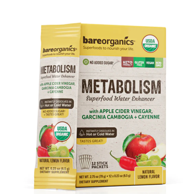 BARE ORGANICS: Metabolism Blend Water Enhancer 12 PKT