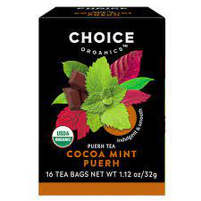 CHOICE ORGANICS: Cocoa Mint Puerh Tea 16 BAG