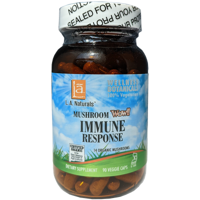 L A NATURALS Mushroom Wow! Immune Response 90 VGC