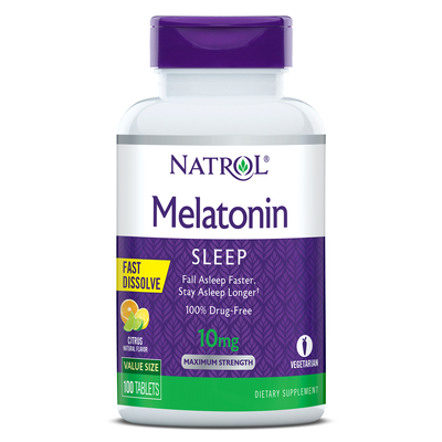 NATROL Melatonin 10mg Fast Dis Citrus 100 TAB