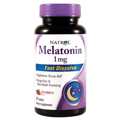 NATROL Melatonin 1mg Fast Dissolve Straw 90 TAB