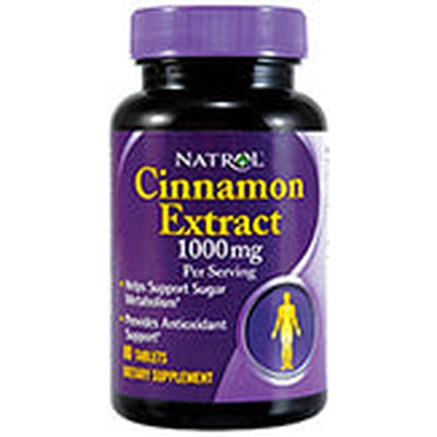 NATROL Cinnamon Ext 500mg (1000mg-2tab) 80 TAB