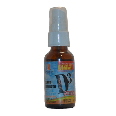 L A NATURALS D3 MCT Super Strength Spray 5,000 IU 1 OZ