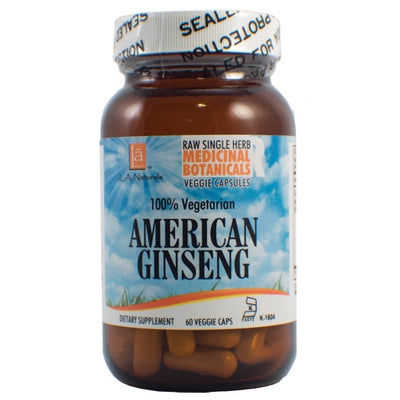 L A NATURALS Ginseng American Raw Herb 60 VGC