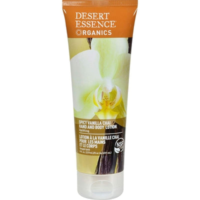 DESERT ESSENCE Vanilla Chai Hand &amp; Body Lotion 8 OZ