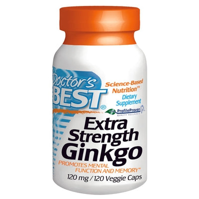 DOCTORS BEST Ginkgo Extra Strength 120mg 120 VGC
