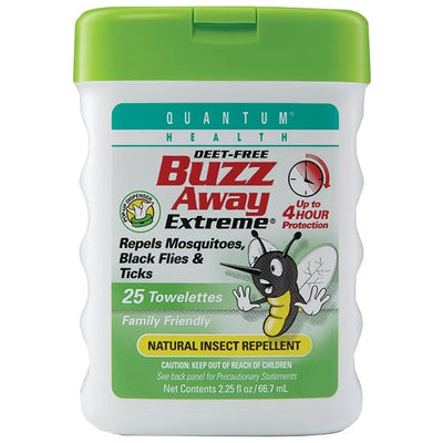 QUANTUM Buzz Away Extreme Towelettes 25/BOX