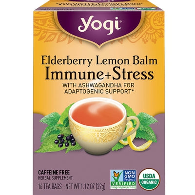 YOGI TEA Elderberry Lemon Balm Immune Stress 16 BAG