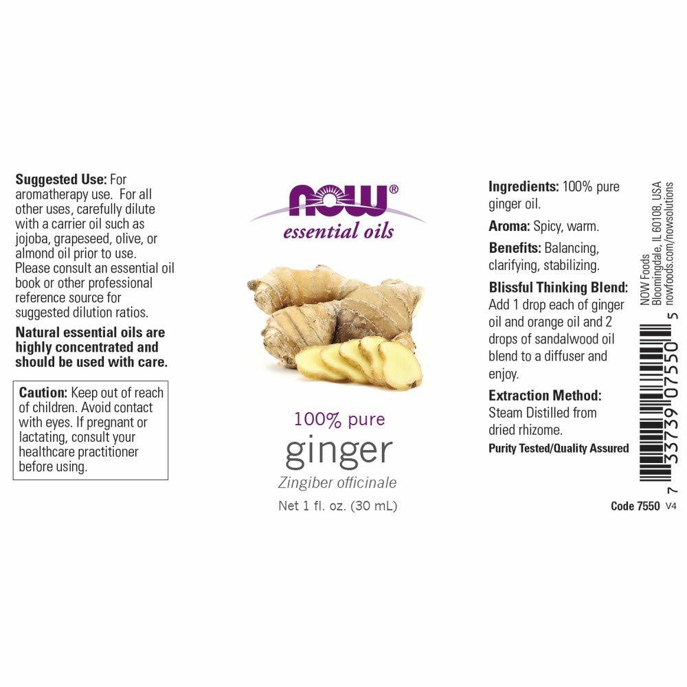 ESSENTIAL OILS NOW by NOW Essential Oils GINGER OIL 1 OZ